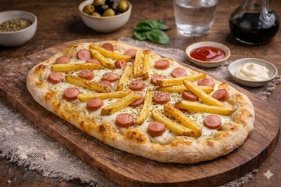 Farcitura Wurstel e Patatine per pinsa romana — ingredienti e preparazione